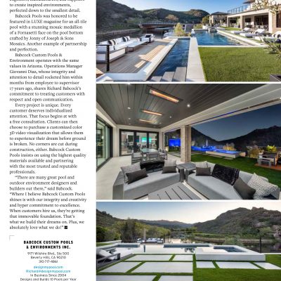 Luxury Pools + Outdoor Living Spring / Summer 2022